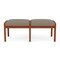 Lesro Lenox Wood 2 Seat Bench Wood Frame, Cherry, MD Farro Upholstery LW2001 - alternate 1